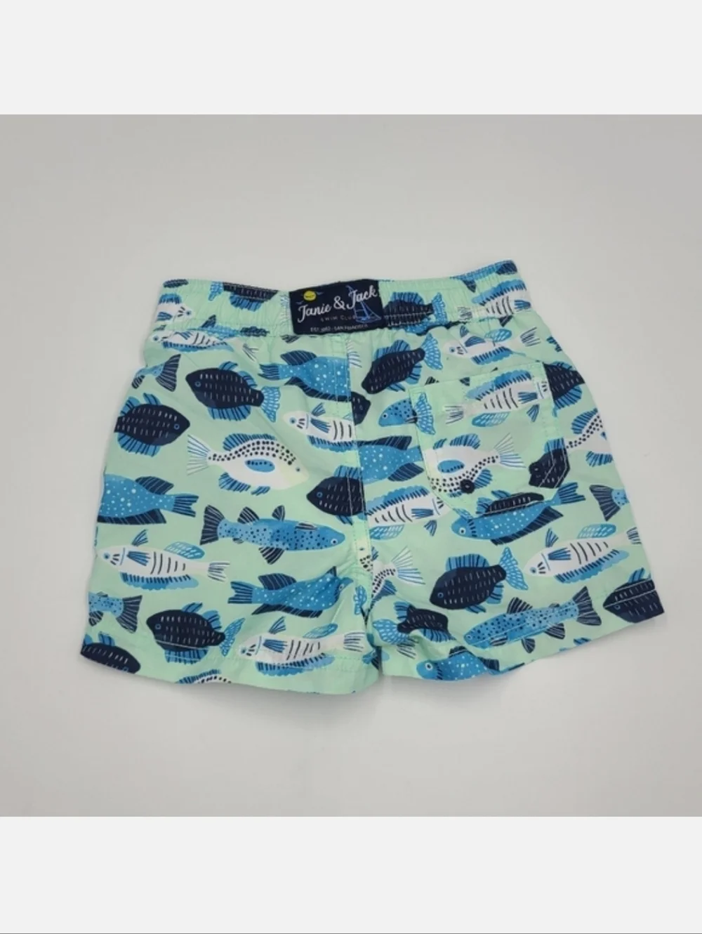 Janie and Jack baby boy fish print swim trunks size 3-6 months
